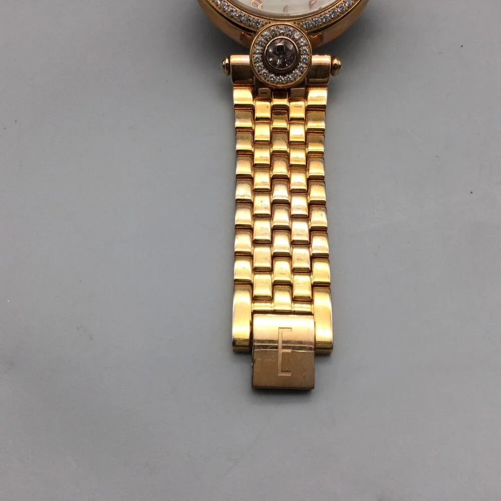 Ecclissi Facets Women Watch 34mm MOP Crystal Rose Gold Tone New Battery 5.5